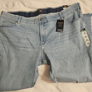 Lee Womens Denim Blue Relaxed Jeans-NWT